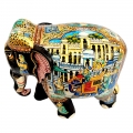 Miniature Painted Wooden Elephant 