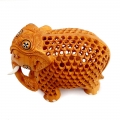 Wooden Jali Pattern Elephant (10cm Height)