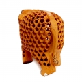Wooden Jali Pattern Elephant (10cm Height)