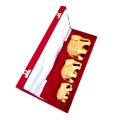 Wood Carving Elephant Set of 3pc in Velvet Box Packing 
