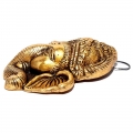 Wall Hanging Metal Ganesh Head (Golden) 