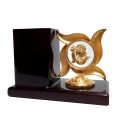 Pen Holder with Gold Plated Ganesha for Office Table 