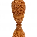 Elegant Wooden Carved Pot – 20cm Height