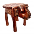 Artistically Handmade Elephant Stool - Big