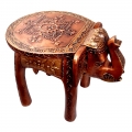 Artistically Handmade Elephant Stool - Big