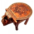 Artistically Handmade Elephant Stool - Big