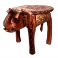 Artistically Handmade Elephant Stool - Big