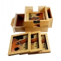 Wooden Coaster set with Drawer & Pen Stand 