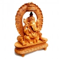 Wood Carving Ganesh Statue
