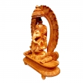 Wood Carving Ganesh Statue