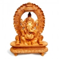 Wood Carving Ganesh Statue
