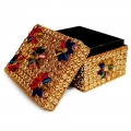 Handcrafted Beaded Wooden Box 