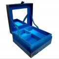 Designer Zardosi Work Makeup Box with Mirror (15cm x 15cm) 