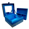 Designer Zardosi Work Makeup Box with Mirror (15cm x 15cm) 