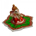 Pretty Ganesh idol on lotus 