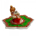 Pretty Ganesh idol on lotus 