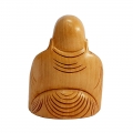 Wooden Carved Laughing Buddha