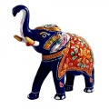 Metal Painted Elephant 5 inch Height