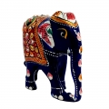 Elegant Wooden Meenakari Elephant 