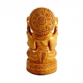 Wooden Round Ganesh 4 inch