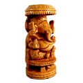 Wooden Umbrella Ganesh 15cm Height