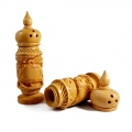 Wooden Salt Pepper Dispenser - 2pc