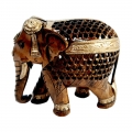 Wooden Undercut Elephant ( 13cm Height - Brown Color) 
