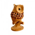 Wooden Owl Statue 