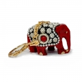 Wooden Decorative Elephant Keychain - Pack of 6 