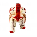 Marble Embossed Painted Elephant - Small