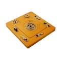Wooden Carved & Decorated Pocket Mirror ( 8 cm x 8 cm - Pack of 6pc ) 