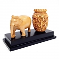 Wooden Pen Holder cum Elephant Statue