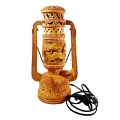 Wooden Carved Lantern Lamp ( 20cm Height)