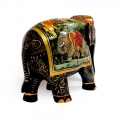 Wooden Miniature Painted Elephant