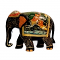 Wooden Miniature Painted Elephant