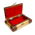 Golden German Oxidised Rexine Jewellery Box  