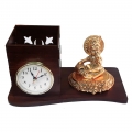 Tabletop Pen Stand, Clock & Krishna Statue 