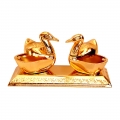 Swan Kumkum Box Golden