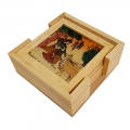 Wood Carving Revolving Coaster