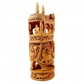 Wooden Ambabari elephant idol 10 inch