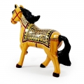 Wooden Walking Horse Statue