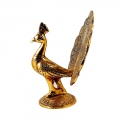 Metal Peacock Dancing Golden 
