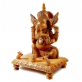 Wooden Chowki Ganesha
