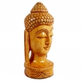 Wooden Carved Buddha Head 6 inch
