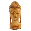 Wooden Carving Buddha Head 5 inch Height