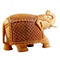 Fine Carving Wooden Elephant ( 22cm Length x 15cm Height) 