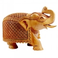 Fine Carving Wooden Elephant ( 22cm Length x 15cm Height) 
