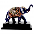 Meenakari Painted Elephant with Base
