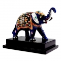 Meenakari Painted Elephant with Base