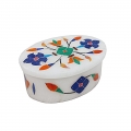 Marble Inlaid Kumkum Box 